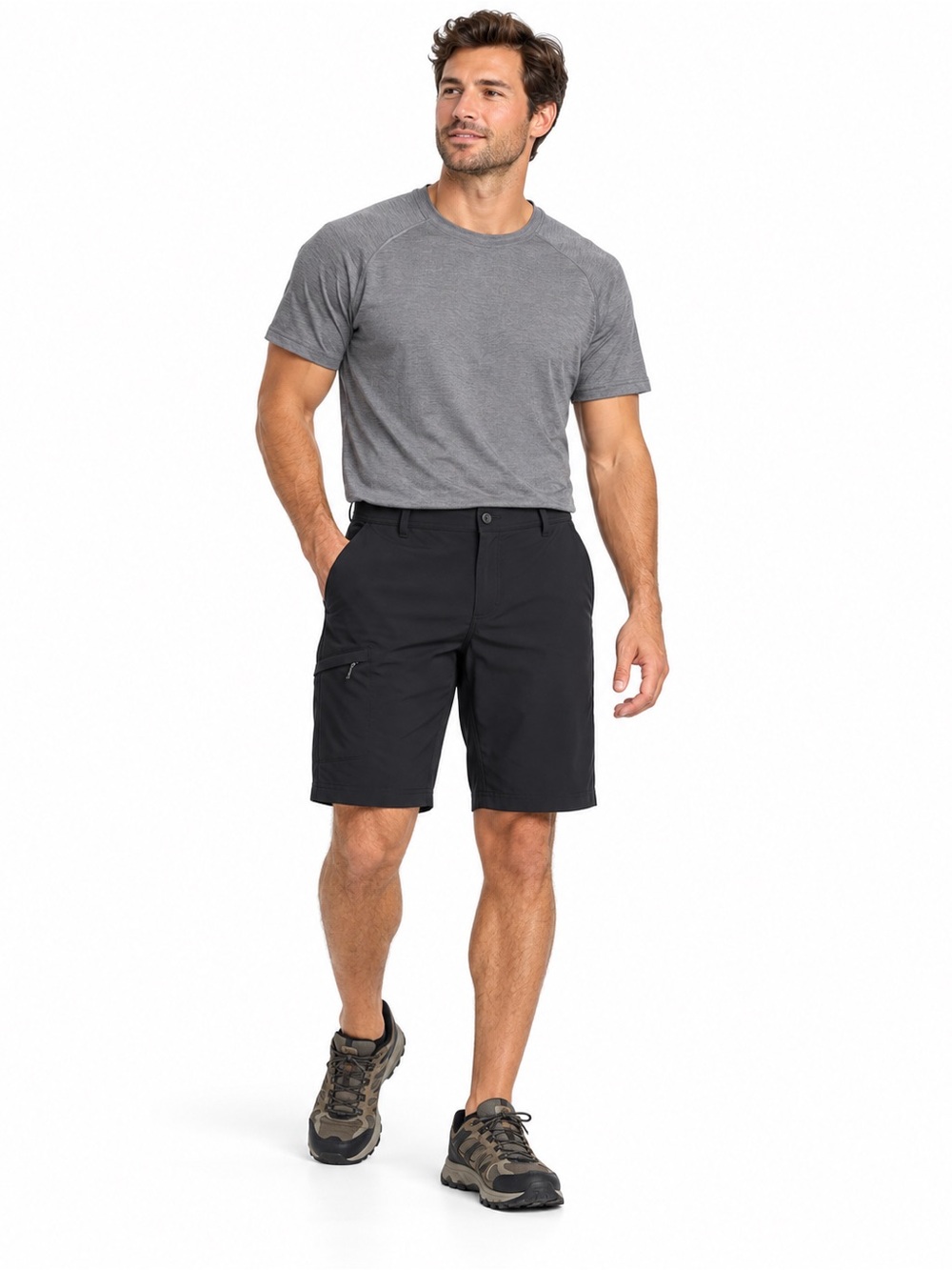 Columbia Men’s 10” Black Performance Stretch Outdoor Hiking Fishing Shorts 34